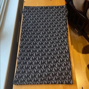 Michael Kors Black and Brown Monogram  Infinity Scarf